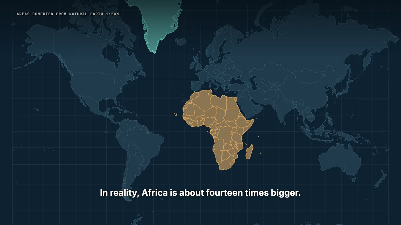 The true size of Greenland