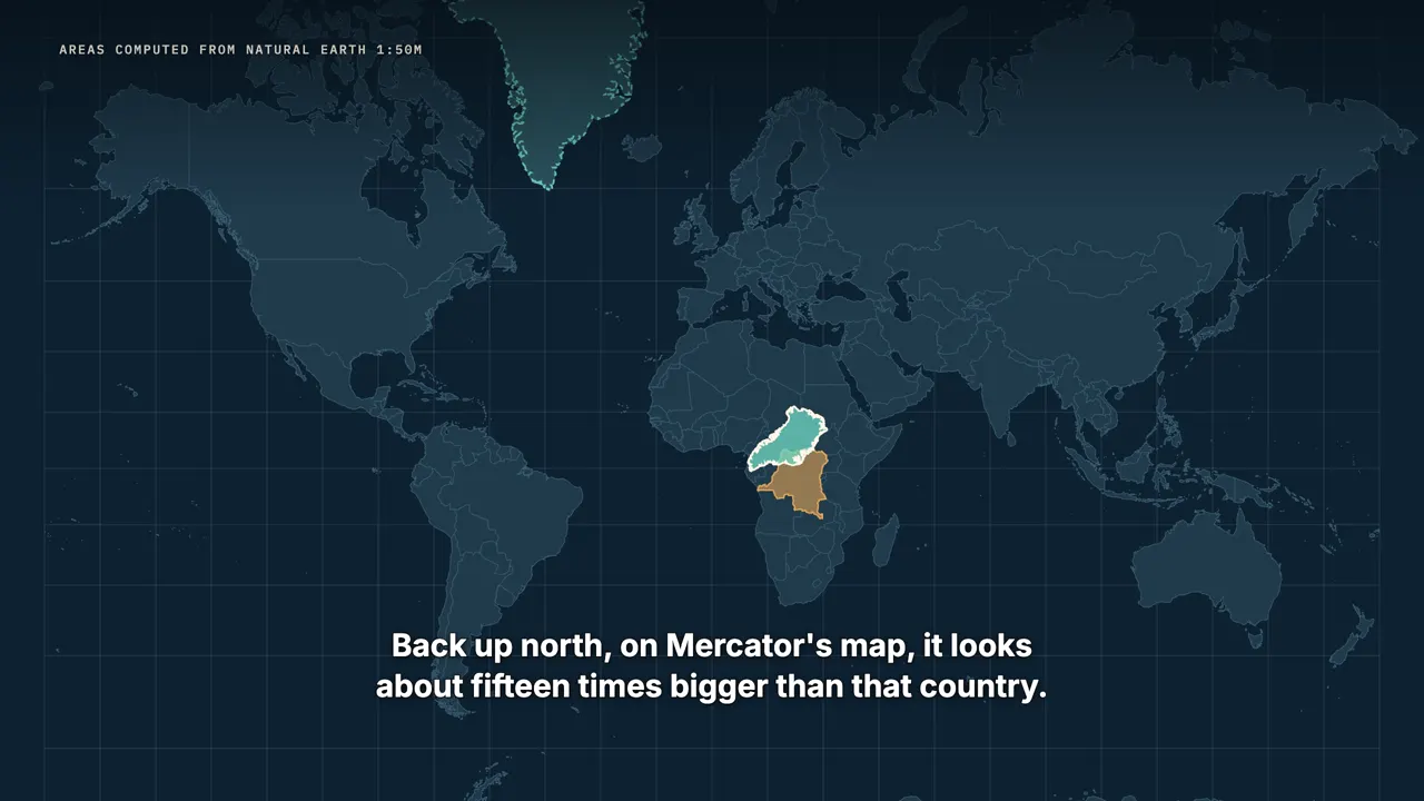 The true size of Greenland