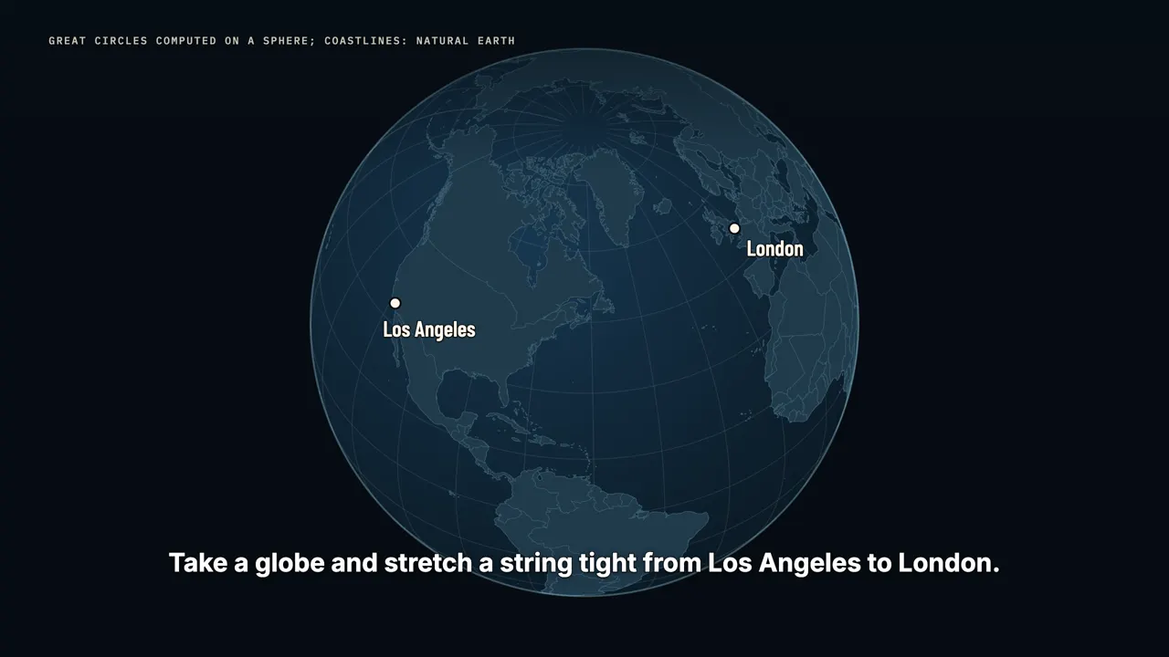The string on the globe