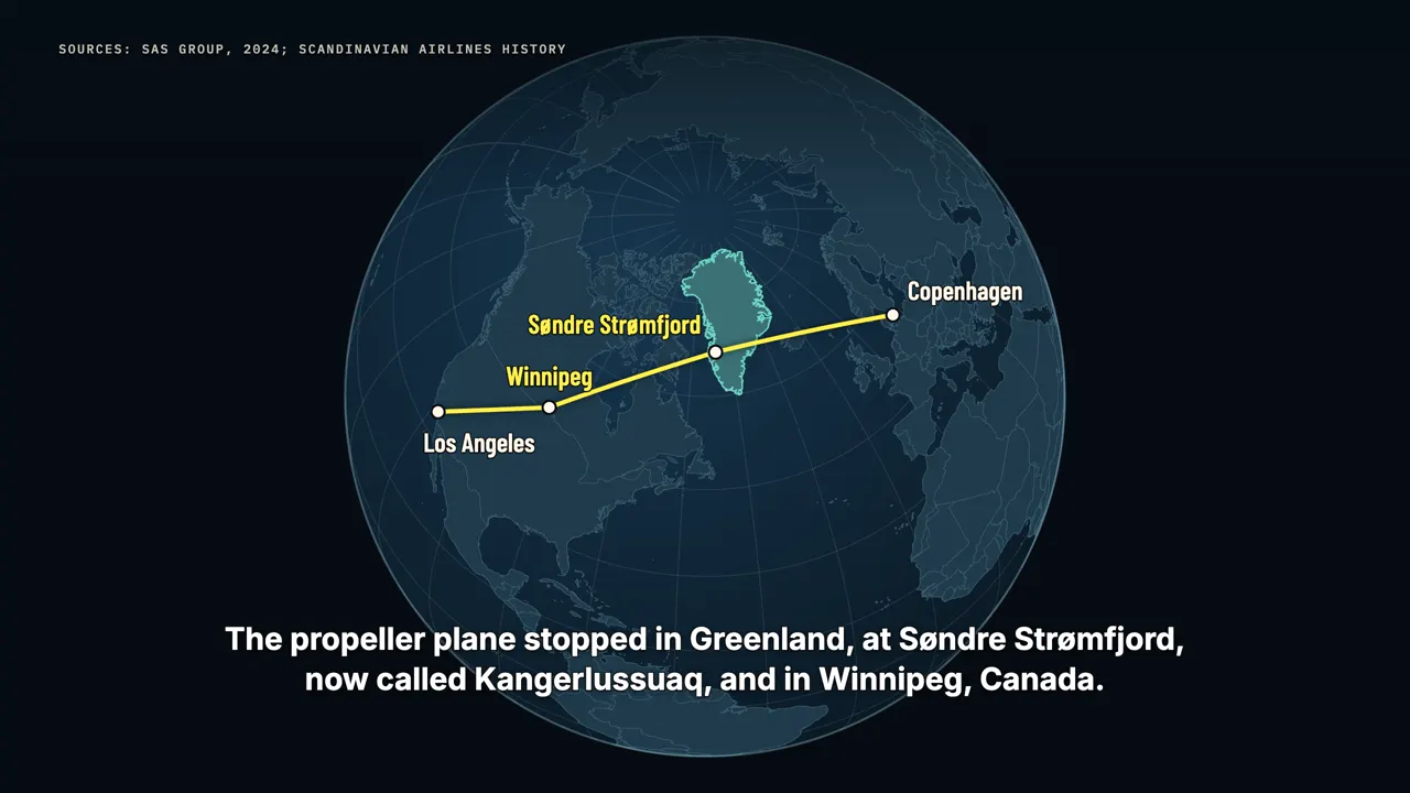 The first polar flight