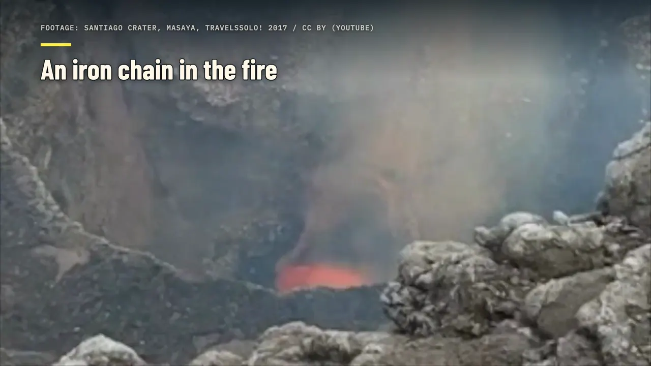 An iron chain in the fire