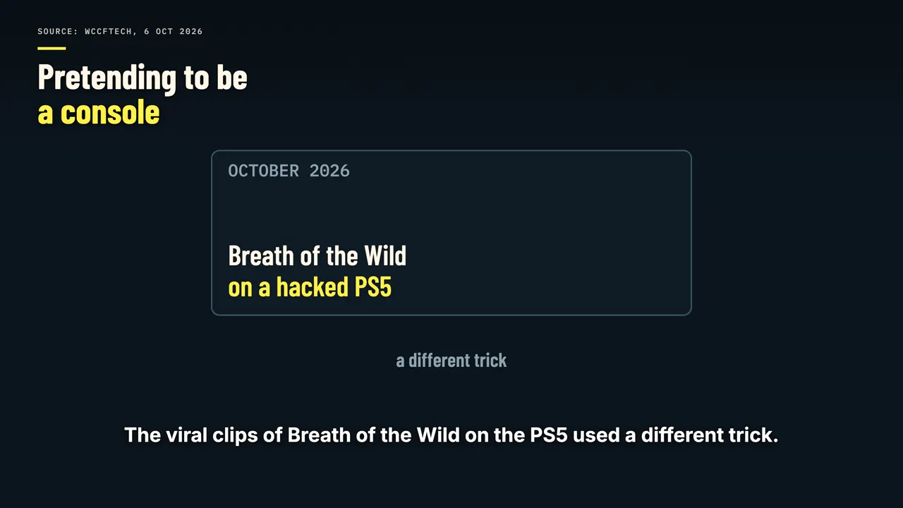 Pretending to be a console